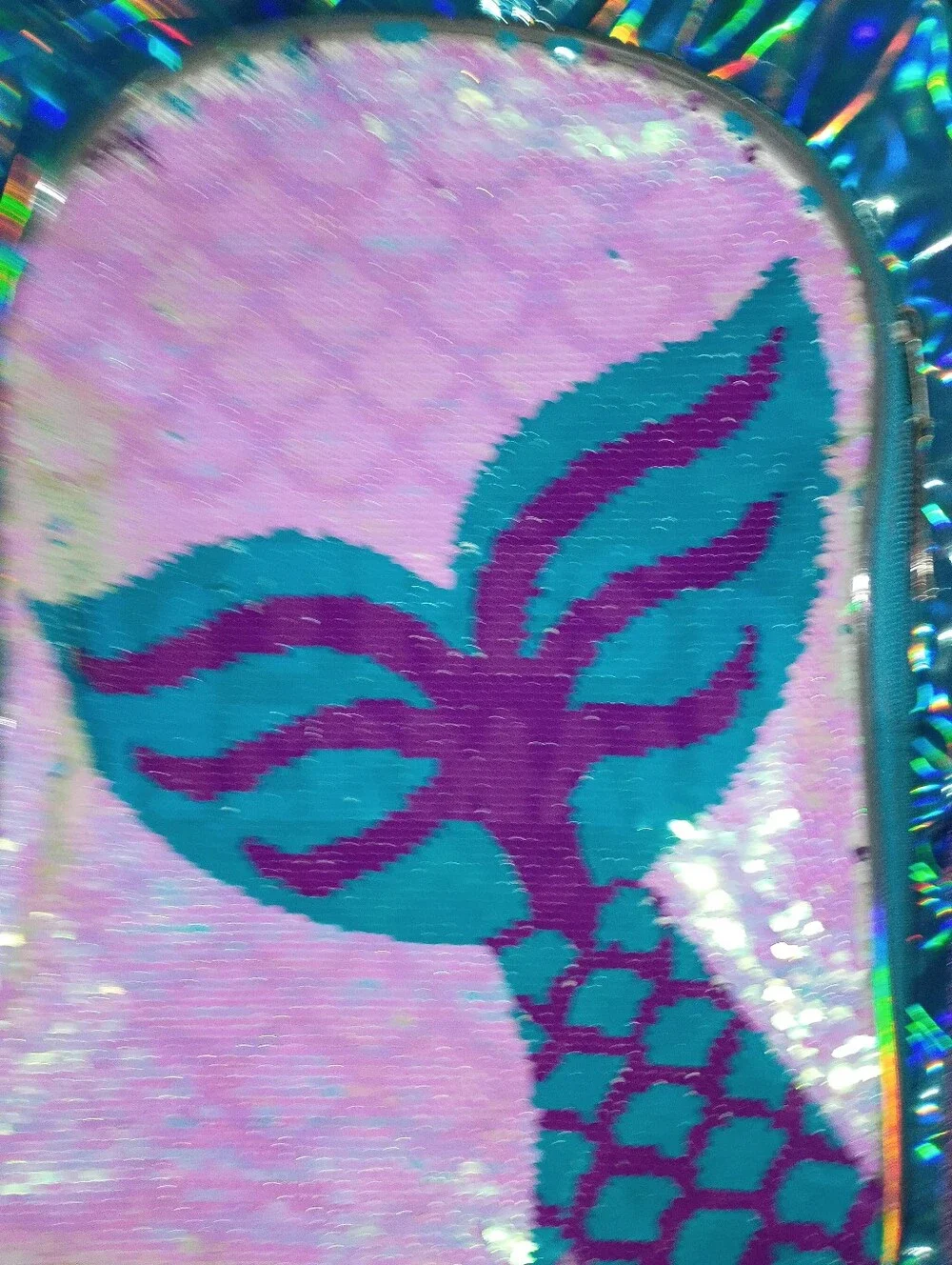 3 Justice Pink Holographic, Mermaid Sequin, & Denim Stars 3 Book Bag Bunder